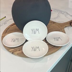 Rae Dunn 4pc Small Plates..